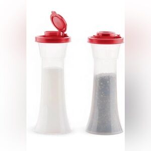 Tupperware Large Salt & Pepper shaker Red cap new